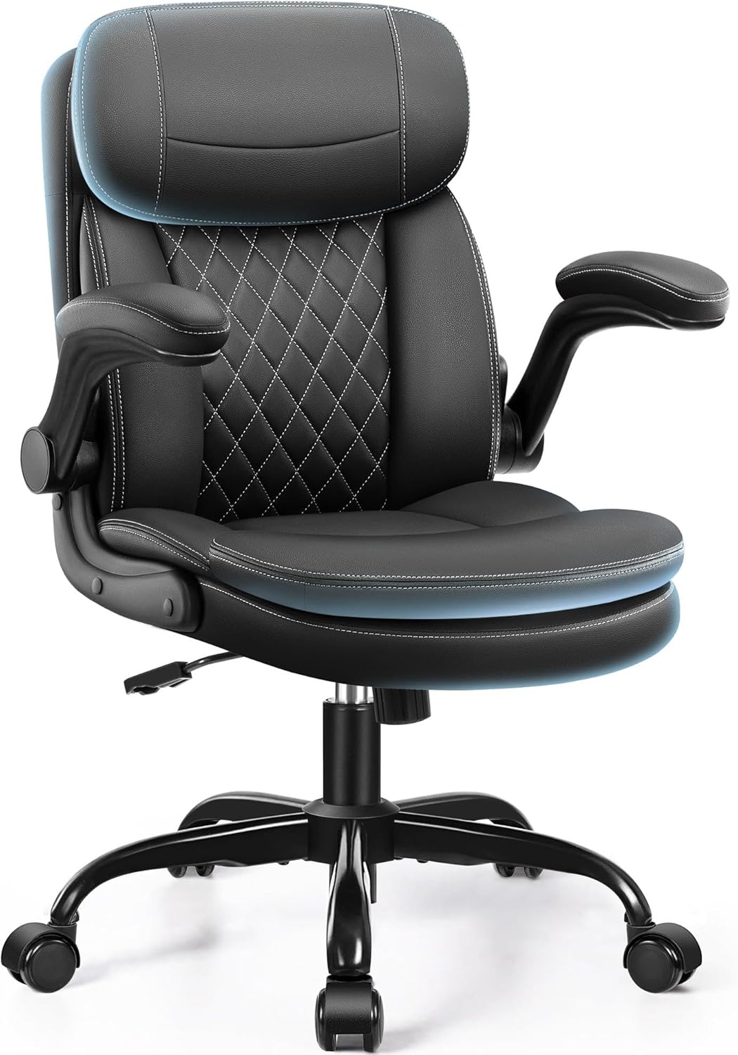 Office Chair Cushion - 이중 쿠션, 접이식 팔걸이, 작은 공간을