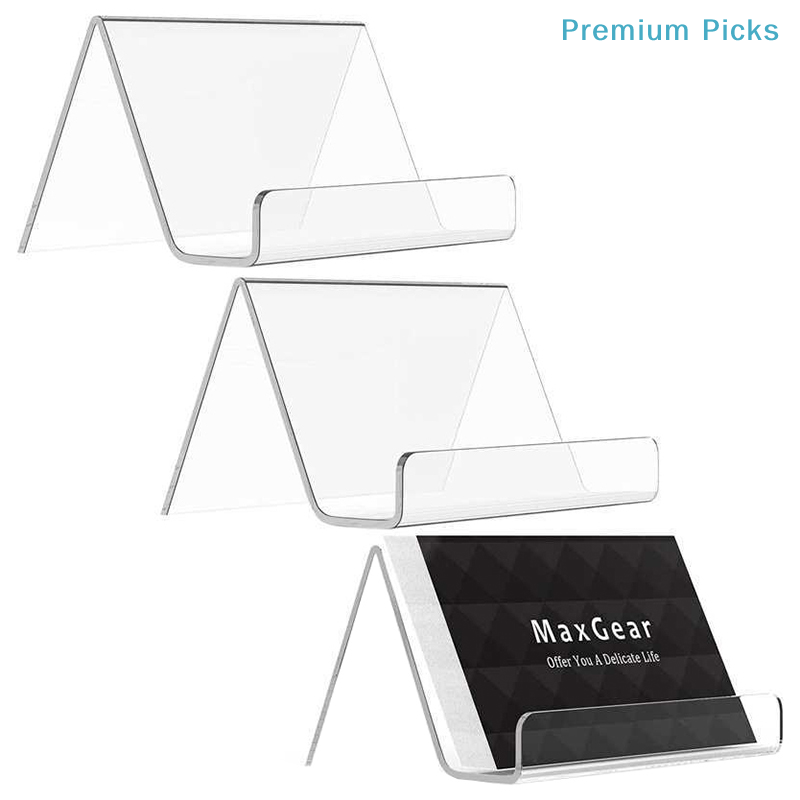 Office Furniture Brands - 휴대용 투명 아크릴 데스크탑 명함 홀더