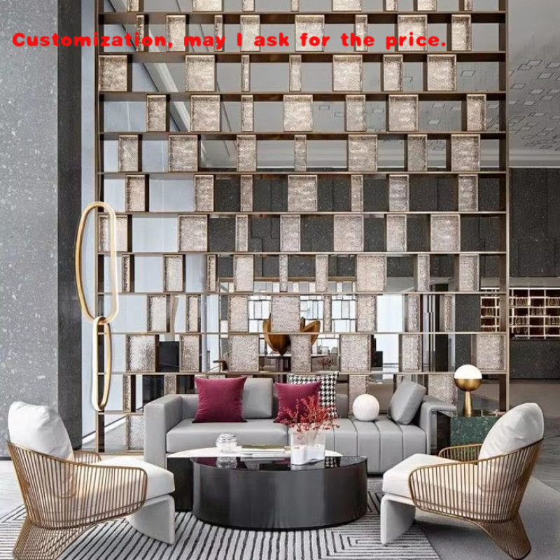 Partition Screen Divider - 맞춤형 모던 스테인리스 스틸 룸 디바이더