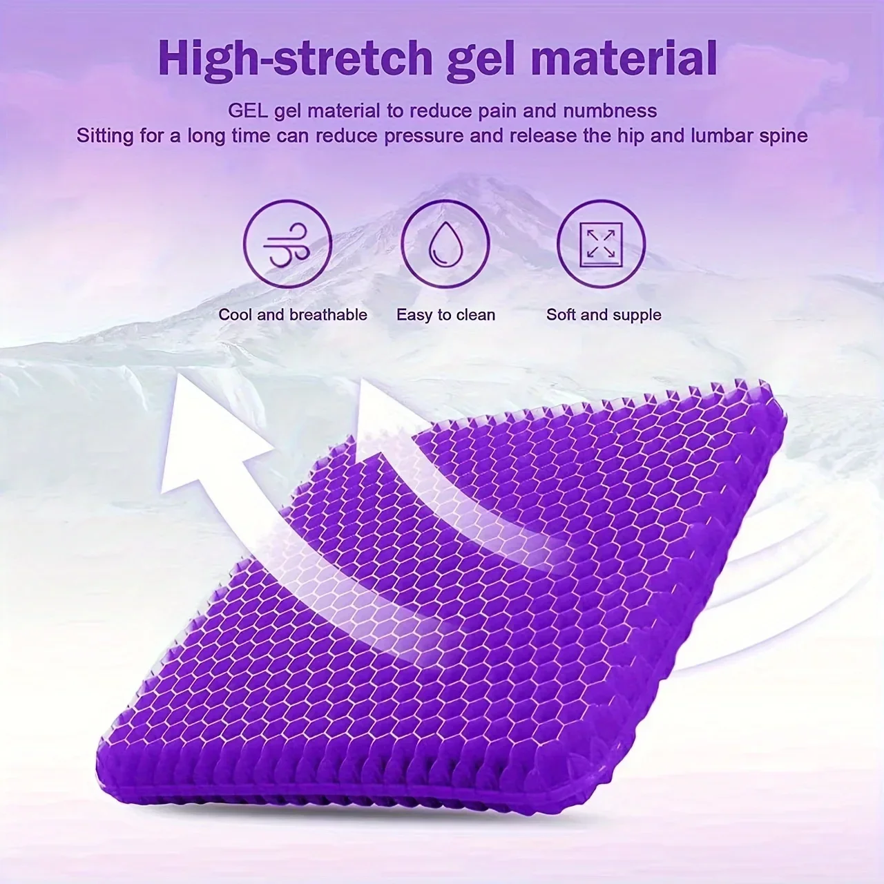 젤 소재의 좌석 쿠션 1개, 통기성이 좋은 벌집 모양  - Office Stool 리뷰 및 가격