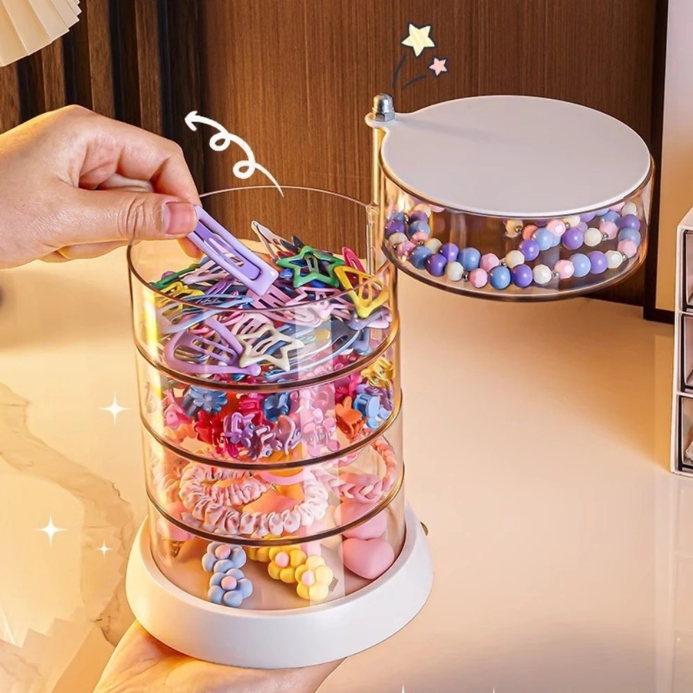 360도 회전 투명 헤어 액세서리 정리함, 컴팩트 플라 - Desk Organizer 리뷰 및 가격