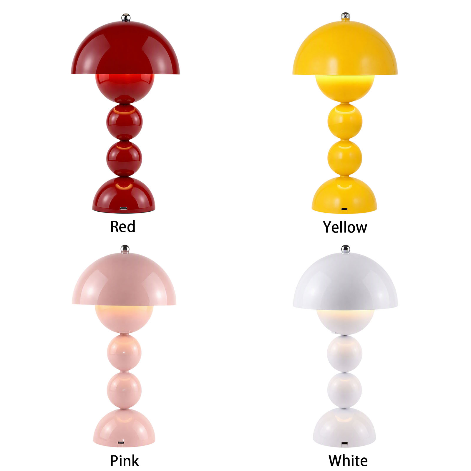 버섯 모양의 꽃송이 디자인 테이블 램프, USB 충전식 - Desk Lamp 리뷰 및 가격