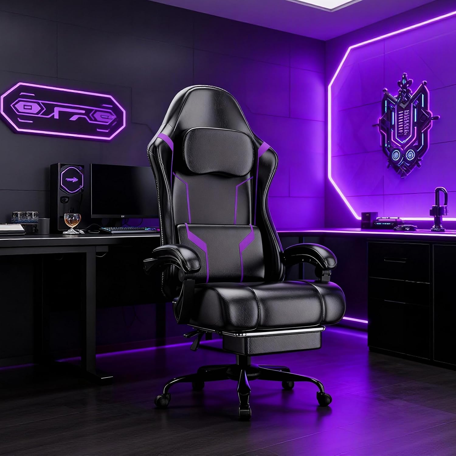 포켓 스프링 쿠션과 발판이 있는 인체공학적 게이밍 의자 - Office Chair Cushion 리뷰 및 가격