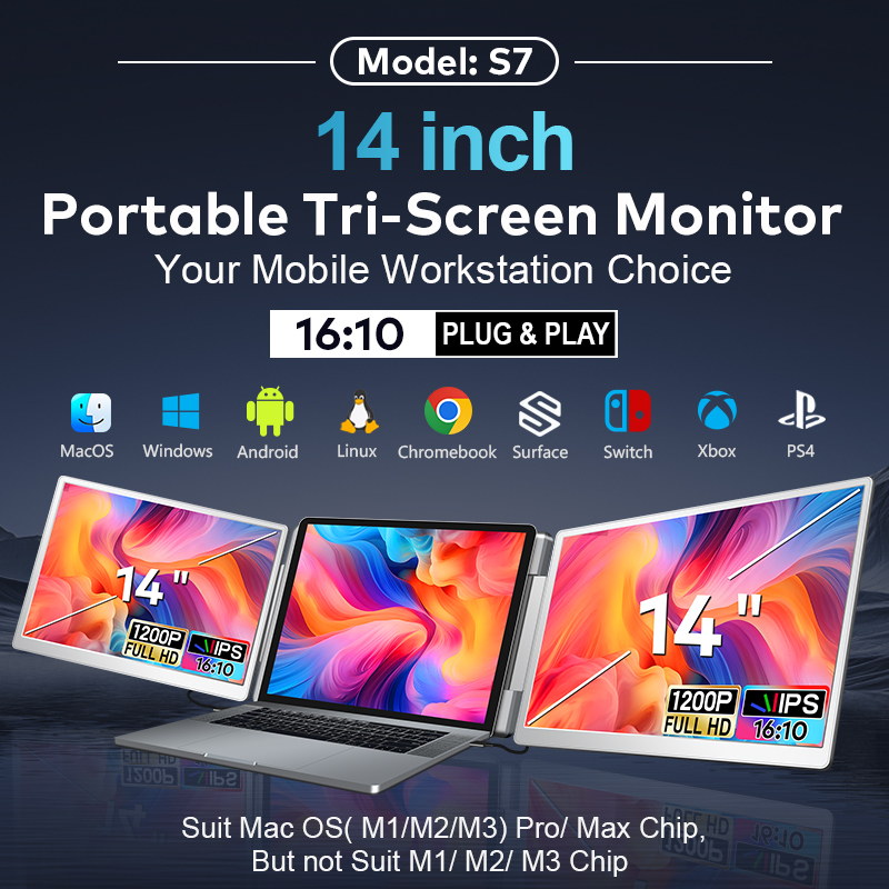 듀얼 스크린 디스플레이 휴대용 LCD 모니터 14인치  - Monitor Stand 리뷰 및 가격