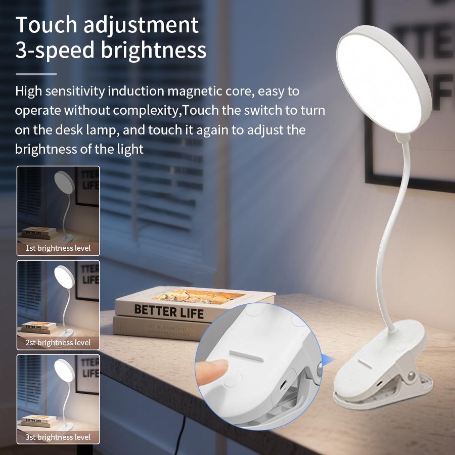 LED 클립 데스크 램프 360 °   유연한 터치 디 - Desk Lamp 리뷰 및 가격