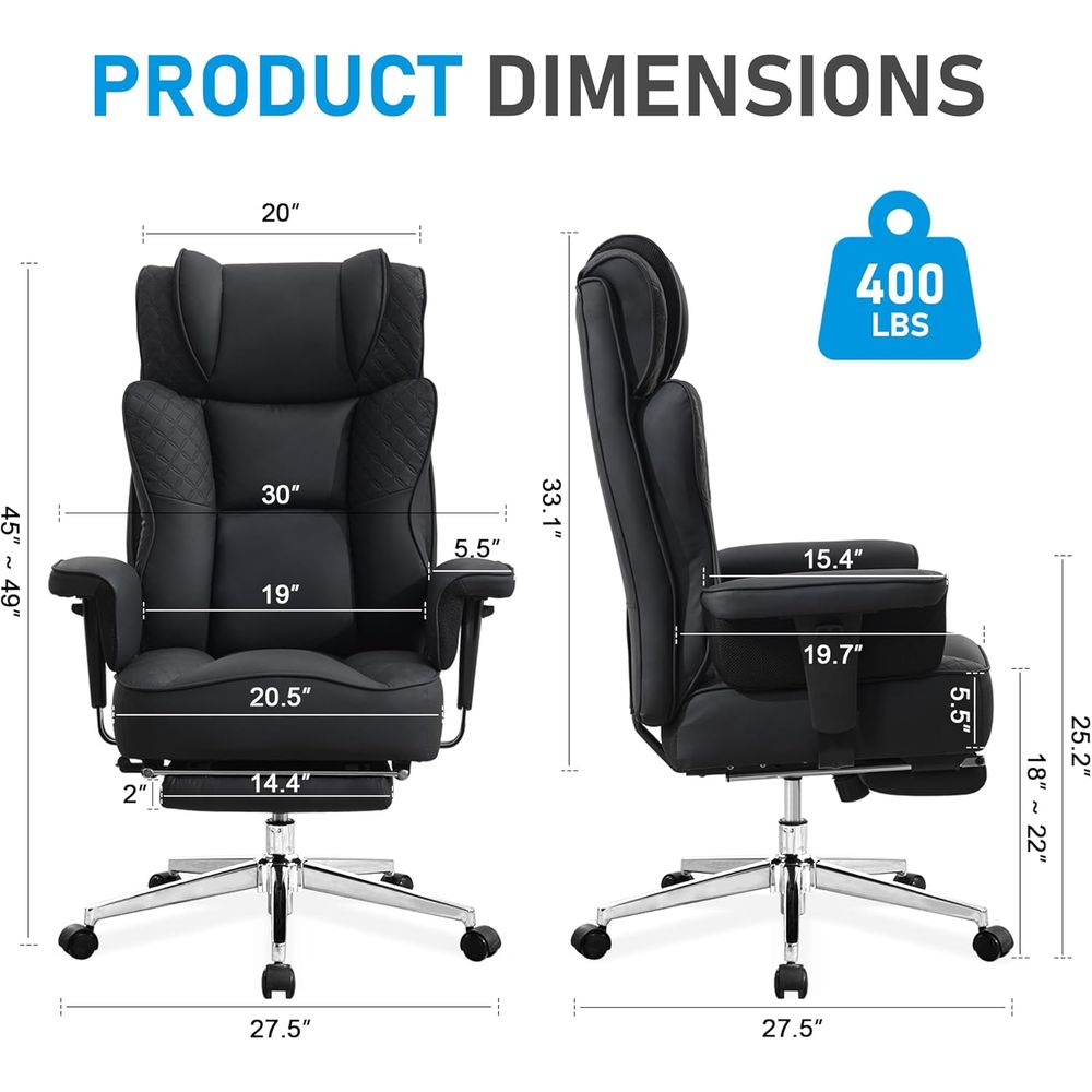 크고 키가 큰 Oice 의자, 발 받침대가 있는 인체공 - Office Chair 리뷰 및 가격